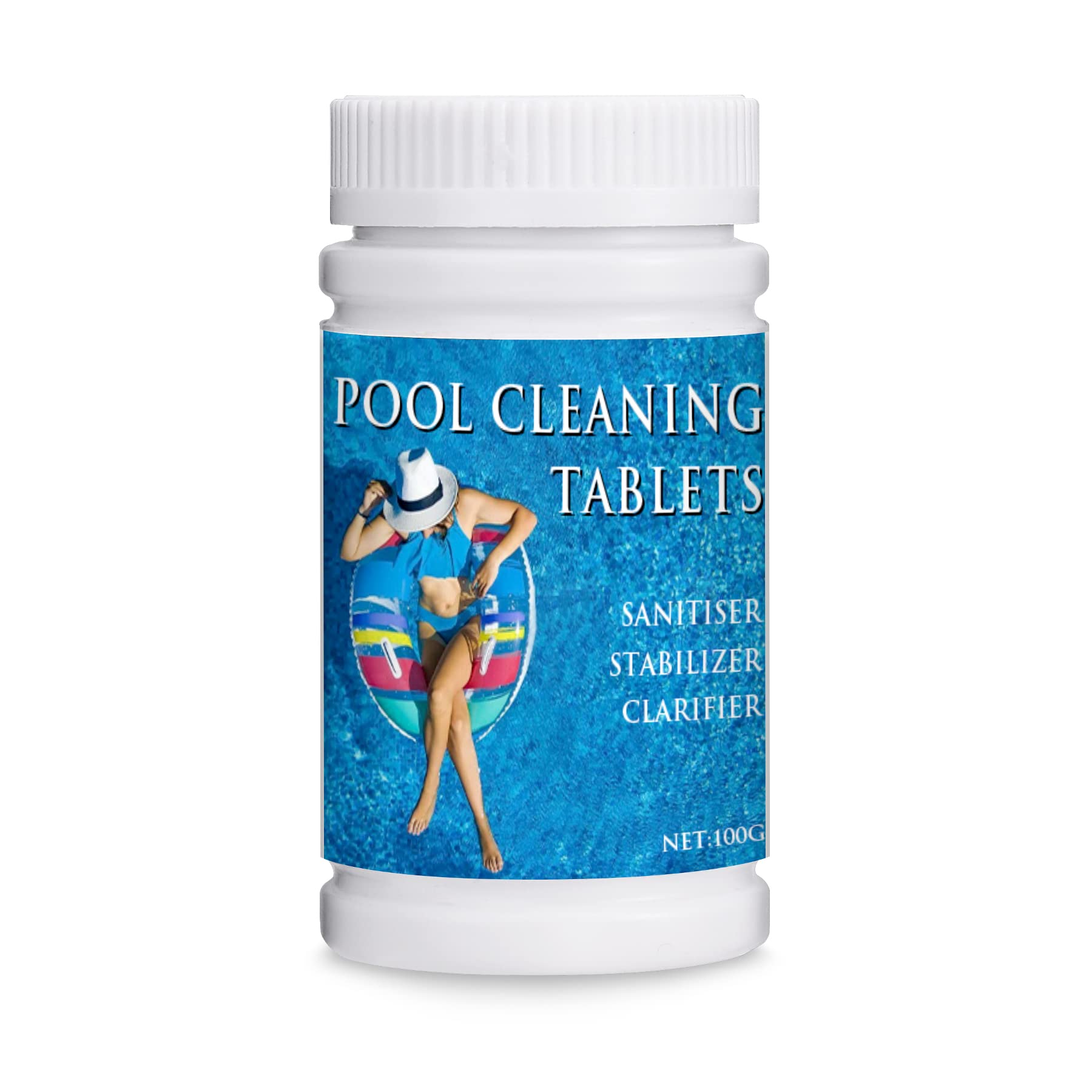 Chlorine Tablets for Swimming Pool, Chlorine Tablets for Hot Tubs, Hot Tub Chlorine Tablets for Paddling Pool, Multifunctional Cleaning Tablets 100g