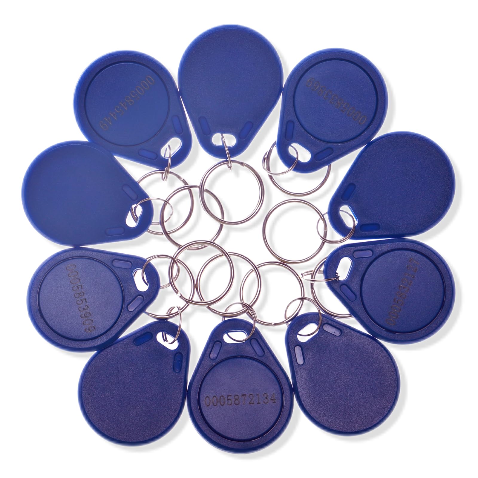 20 piezas RFID 125KHz Etiquetas de llavero de identificación de proximidad, compatibles con chips EM4100, para sistema de control de acceso de entrada inteligente, tarjeta de llave