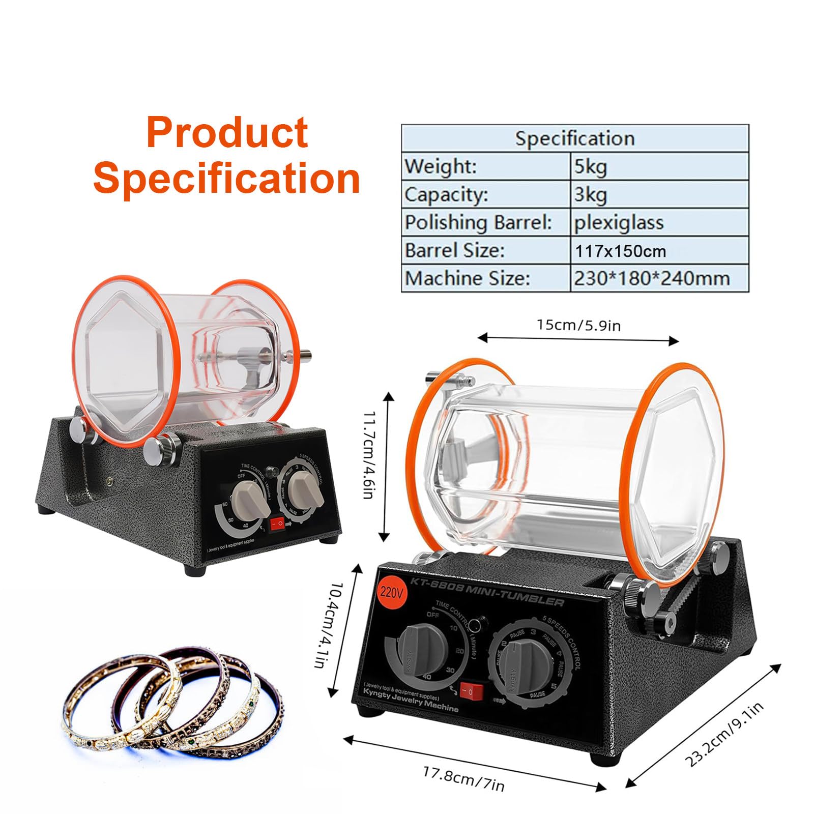 Pulidora Eléctrica De Joyería, Pulidora Y Abrillantadora De Artesanías Pequeñas, Pulidora Eléctrica para Joyería/Accesorios para Automóviles/Hardware