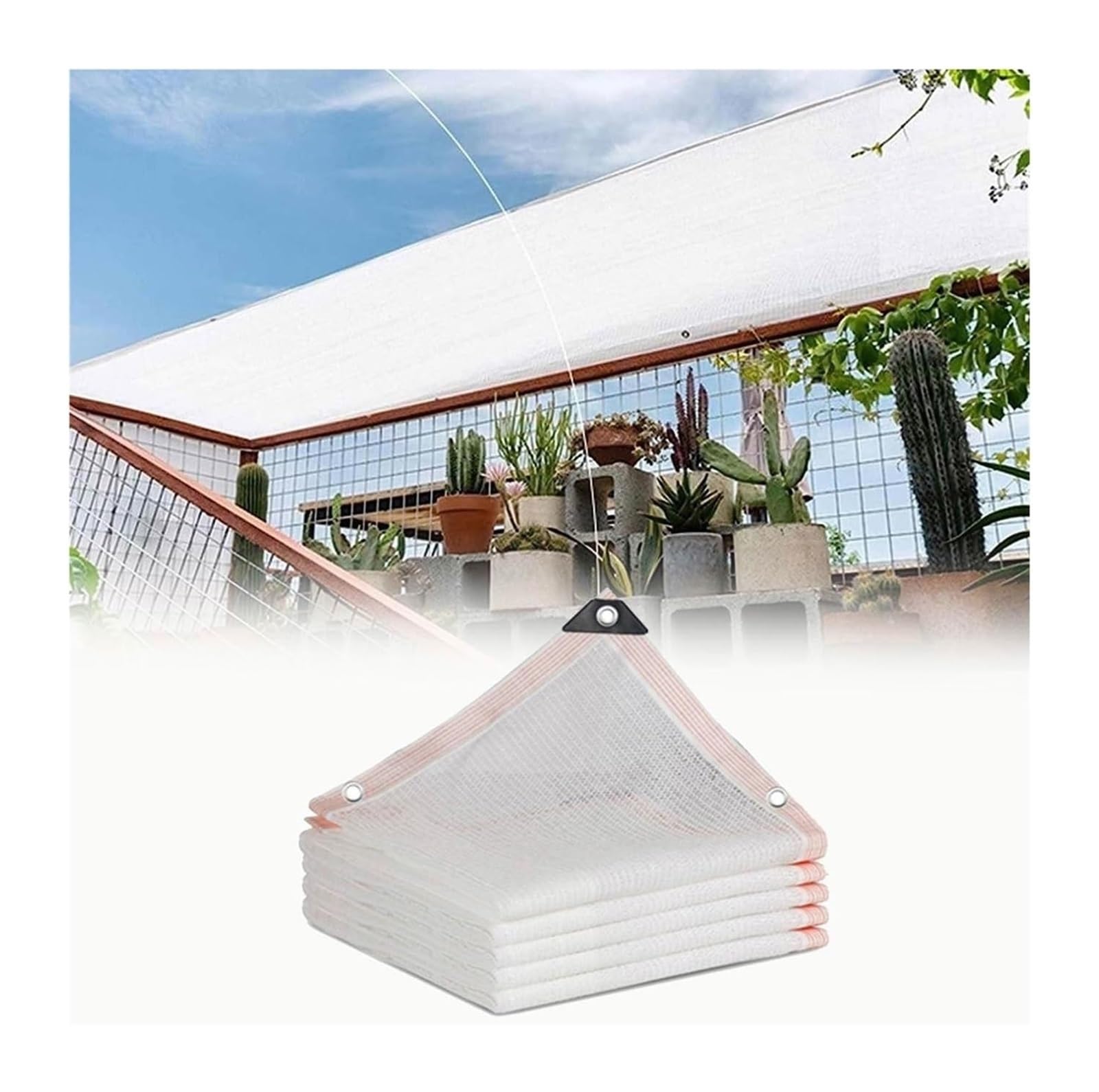 Filet pare-soleil blanc extérieur bâche ombrage blanche 5m