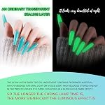 Glow Top Coat Gel, noir ongles polonais & Haut de la page Manteau nécessaire pour guérir l'art des ongles, effet vert lumineux UV Gel polonais pour DIY Design d'art de ongles