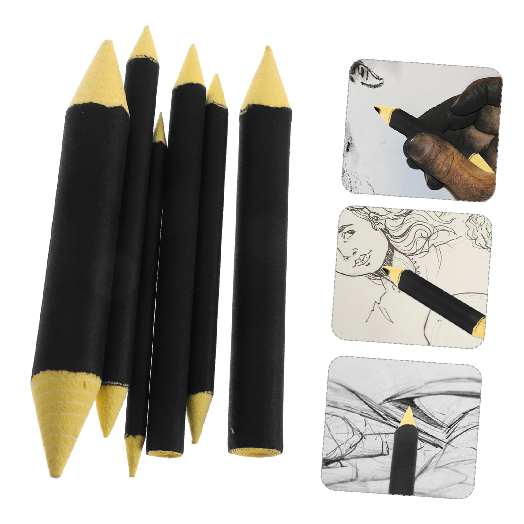 Hohopeti 30 Pcs Art Set Sketch Drawing Tools Blending Stump Wipes Sponge Pens for Artists