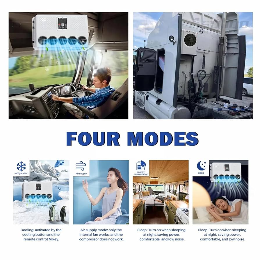 Amazon.co.jp: 12V エアコン 7500BTU、スプリット 12 ボルト DC