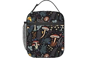 Mushroom Lunch Bag For Women, Leakproof Insulated Cooler Lunch Tote for Work