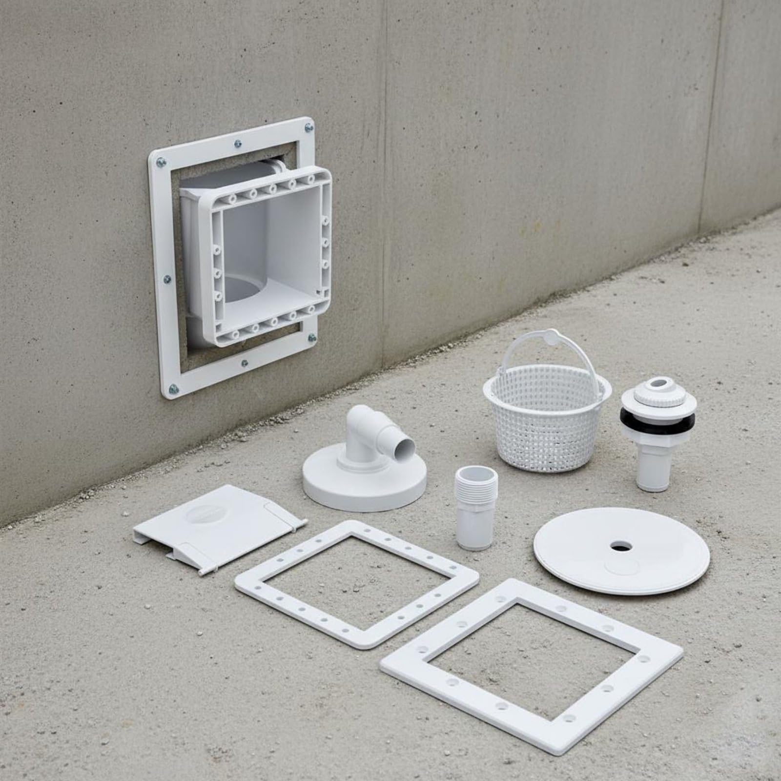 predolo Skimmer de Pared para Piscina Limpieza Eficiente Kit de Skimmer para Piscina Construcción