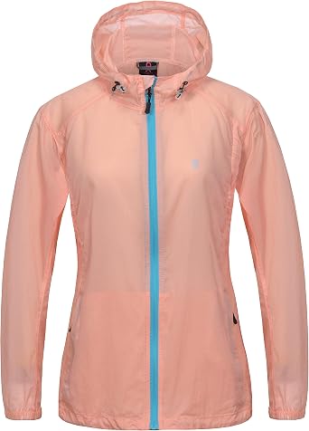 Little Donkey Andy Womens Full Zip Sun Protection Hoodie Jacket Long Sleeve Shirt Running Hiking Golf Water Repellent UPF50