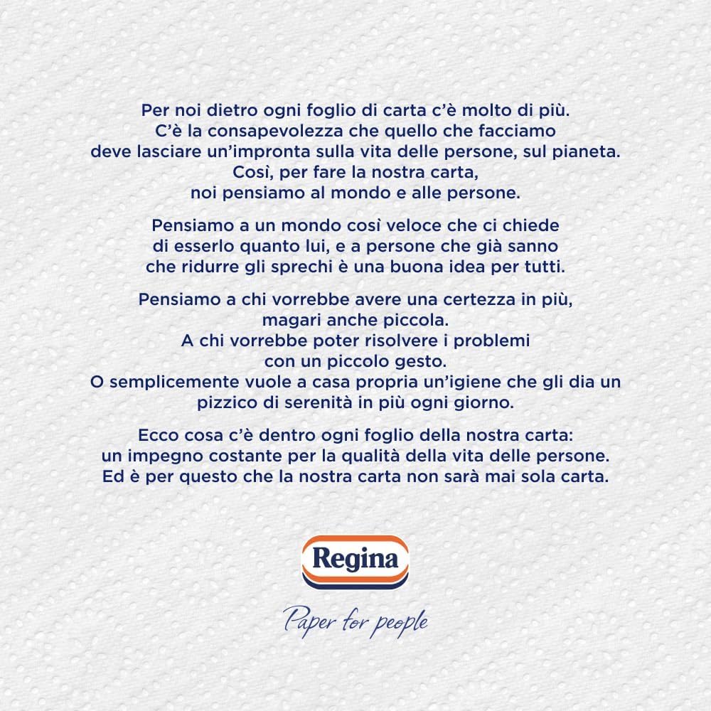 Regina Power Carta Multiuso, 1 Rotolo da 250 Fogli a 2 Veli, Ottimo per la Pulizia di ogni Superficie, Confezione riciclabile, Carta 100% certificata FSC