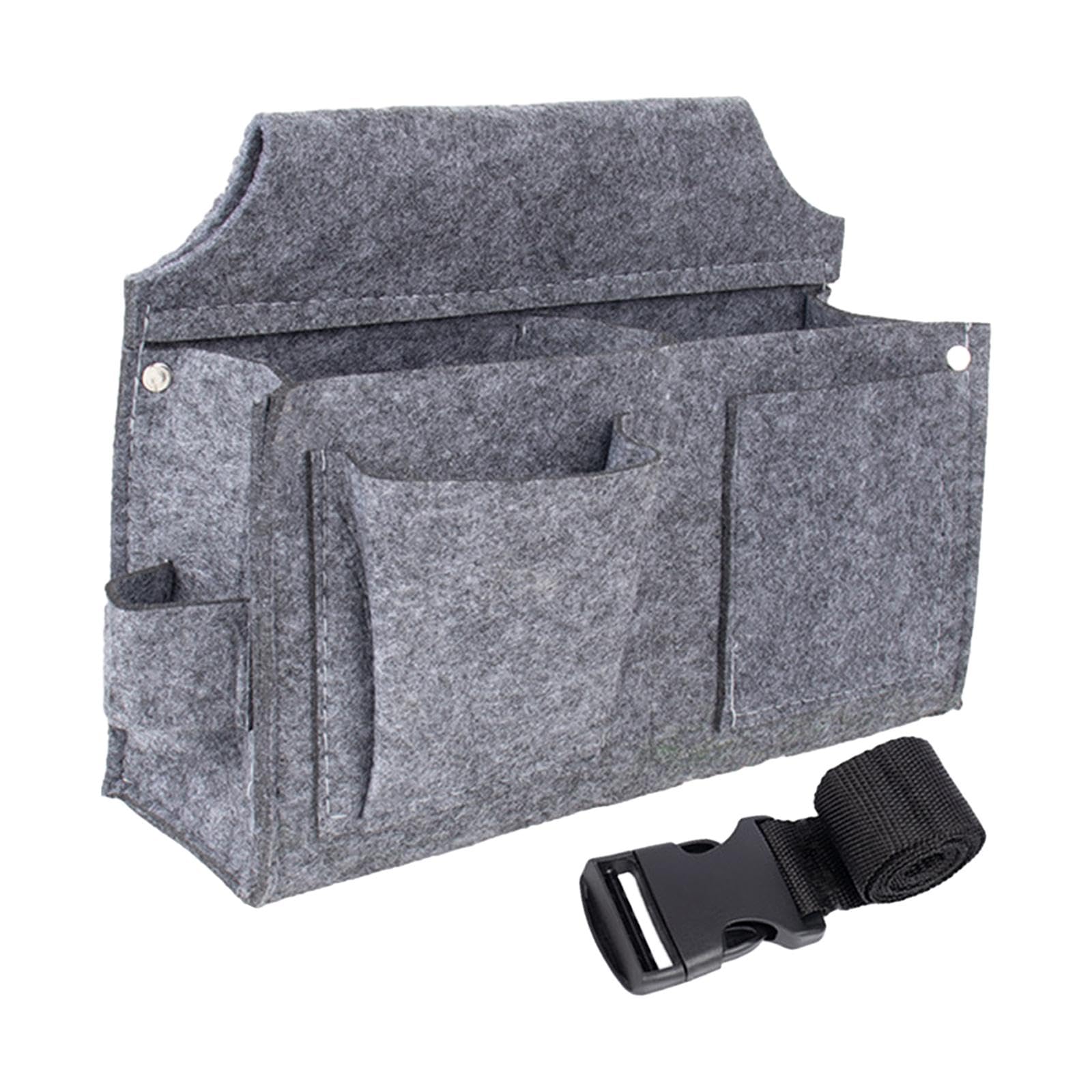 RoaQinFo Framers Bag Nail Pouch Belt Tool Pouch Construction Tool Belt for Construction Gardening, Gray L