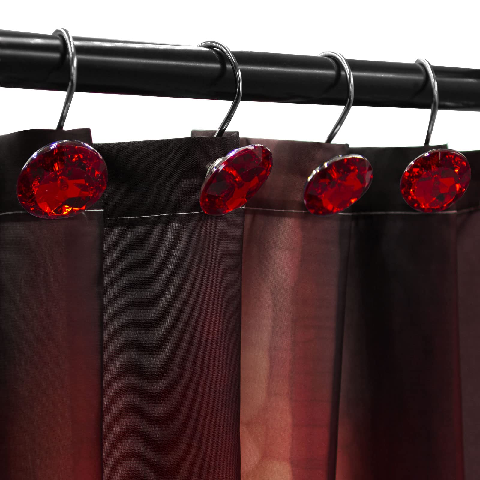 Red Rhinestone Shower Hooks - Add Sparkle! -3