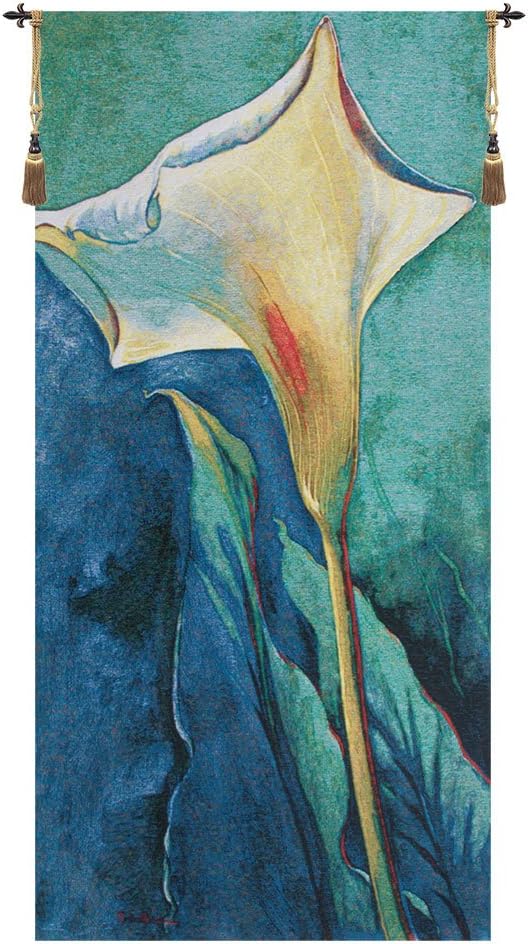 Into Silence By Simon Bull Belgian Tapestry Wall Hanging - 26 in. x 53 in. Cotton/Acrylic/Wool/Polyester by Simon Bull