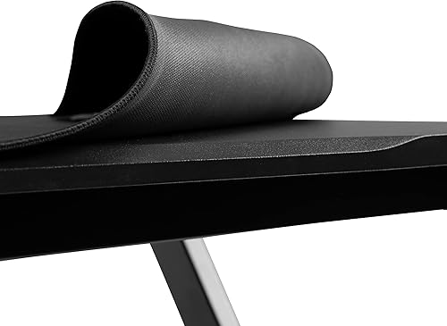 Miniatura 187 de Flash Furniture Juego de escritorio para juegos negro y silla de carreras blanco/negro con soporte para tazas, gancho para auriculares y soporte