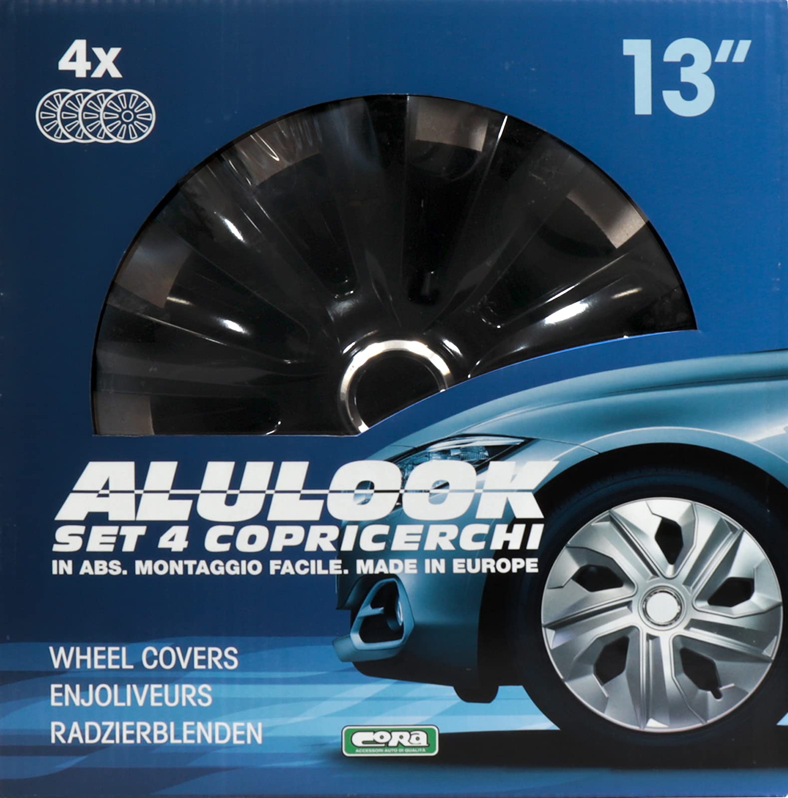 Set 4 Copricerchi 13" Logo Centenario Cromato | Per FIAT PUNTO 600