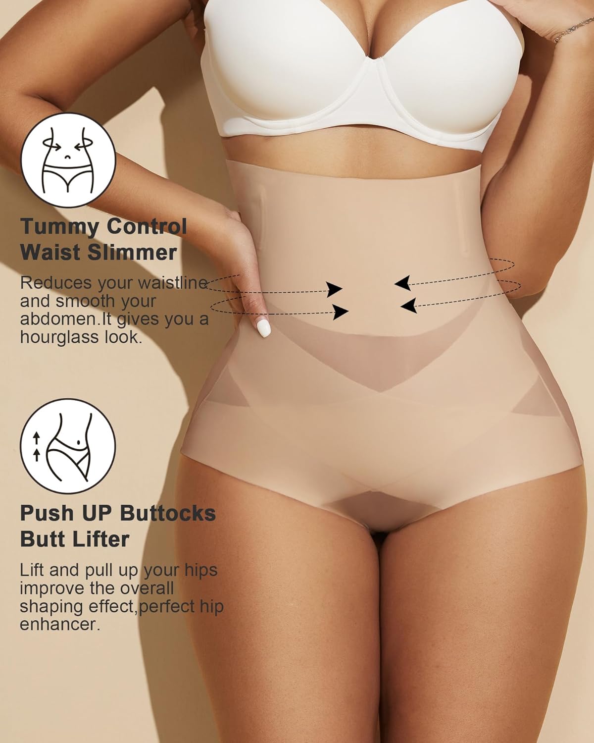 PAUKEE Tummy Control Shapewear for Women High Waisted Body Shaper Panties Seamless Compression Underwear Girdle Panty - Image 2