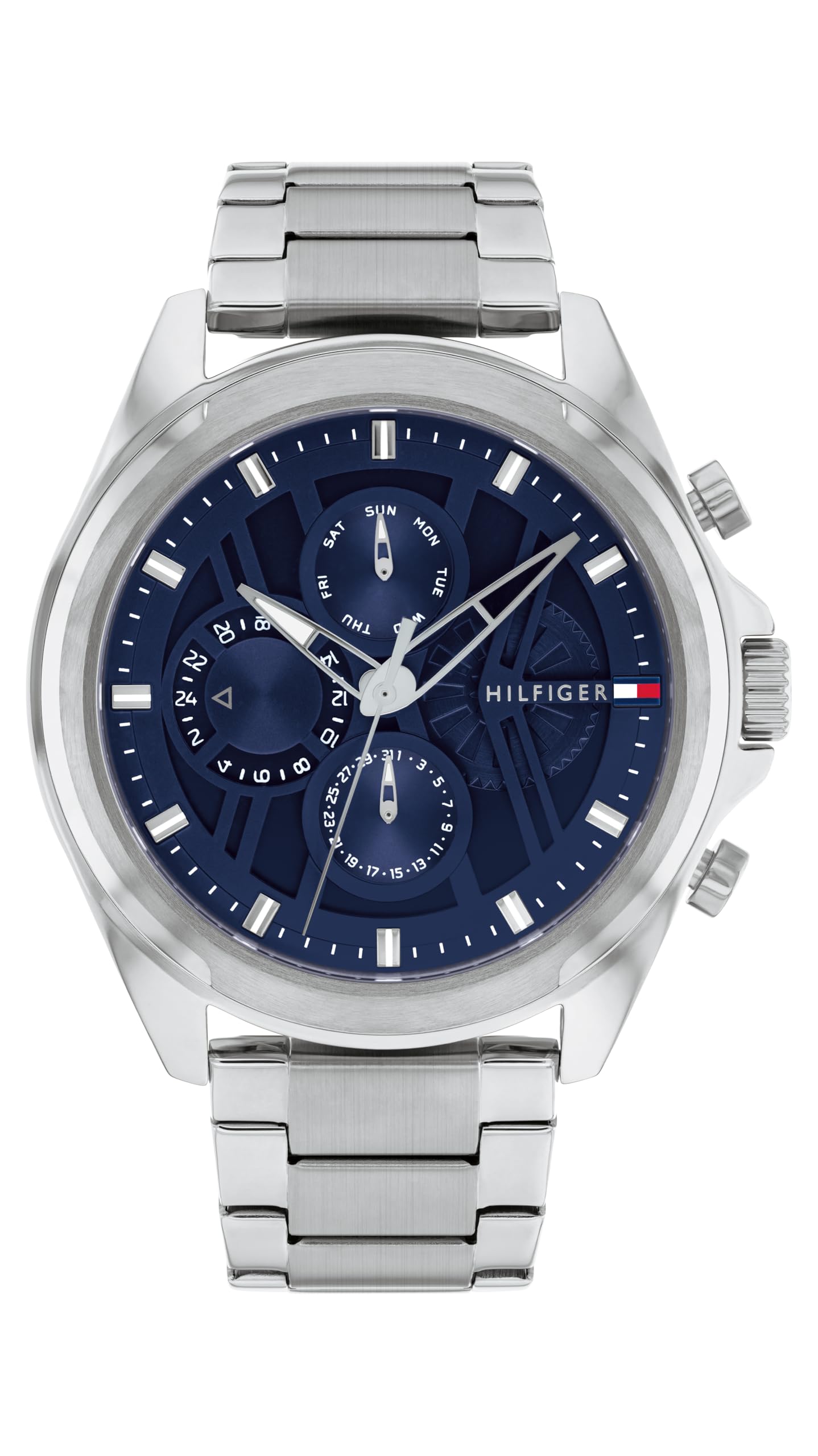 Tommy Hilfiger Analogue Multifunction Quartz Watch for Men with Silver Stainless Steel Bracelet - 1710656