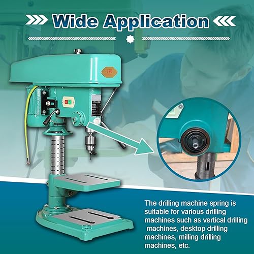 Miniatura 8 de MroMax 1 muelle de prensa de taladro, ensamble de resorte de bobina de retorno de alimentación de resorte de pluma, 0.047 x 0.394 x 60.630in,