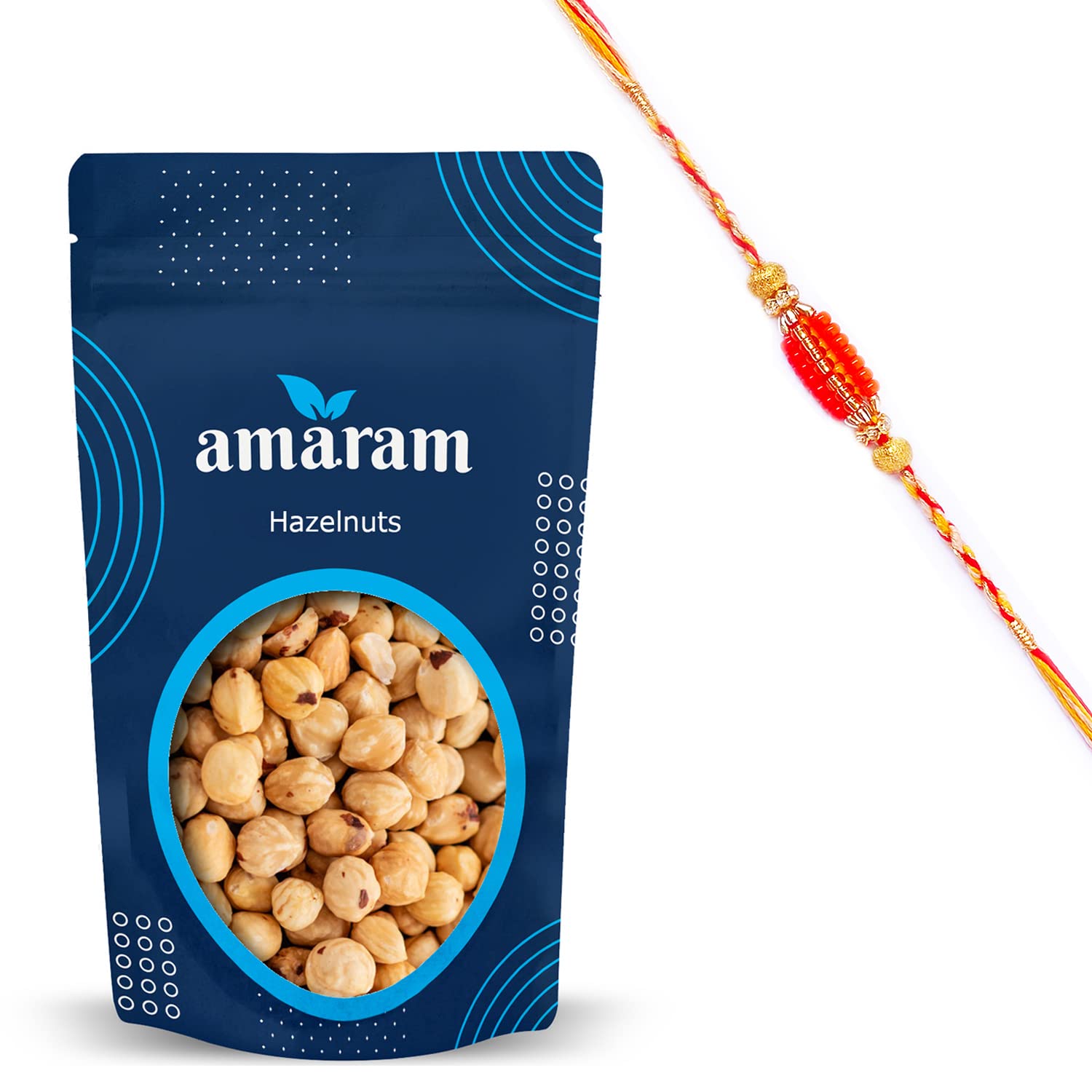 Amaram by Ghasitaram Rakhi Gifts for Brother - Hazelnuts 200 GMS with Beads Rakhi (B097KFBMXH) Amazon Price History, Amazon Price Tracker