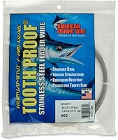Vista 30 de AFW Alambre Líder Duro de Una Hebra de Acero Inoxidable a Prueba de Dientes - Brillante y Camuflaje para Tiburón, Barracuda, Caballa Real, Wahoo