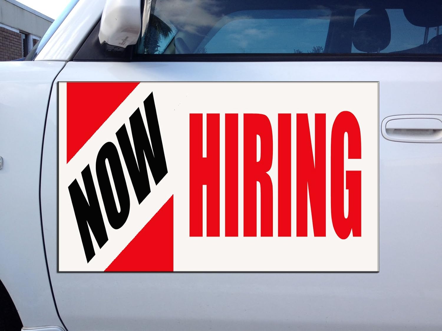 Fastasticdeals Now Hiring Style Red Business Car Door Magnets Magnetic Signs 12x9 Inches Set of 2