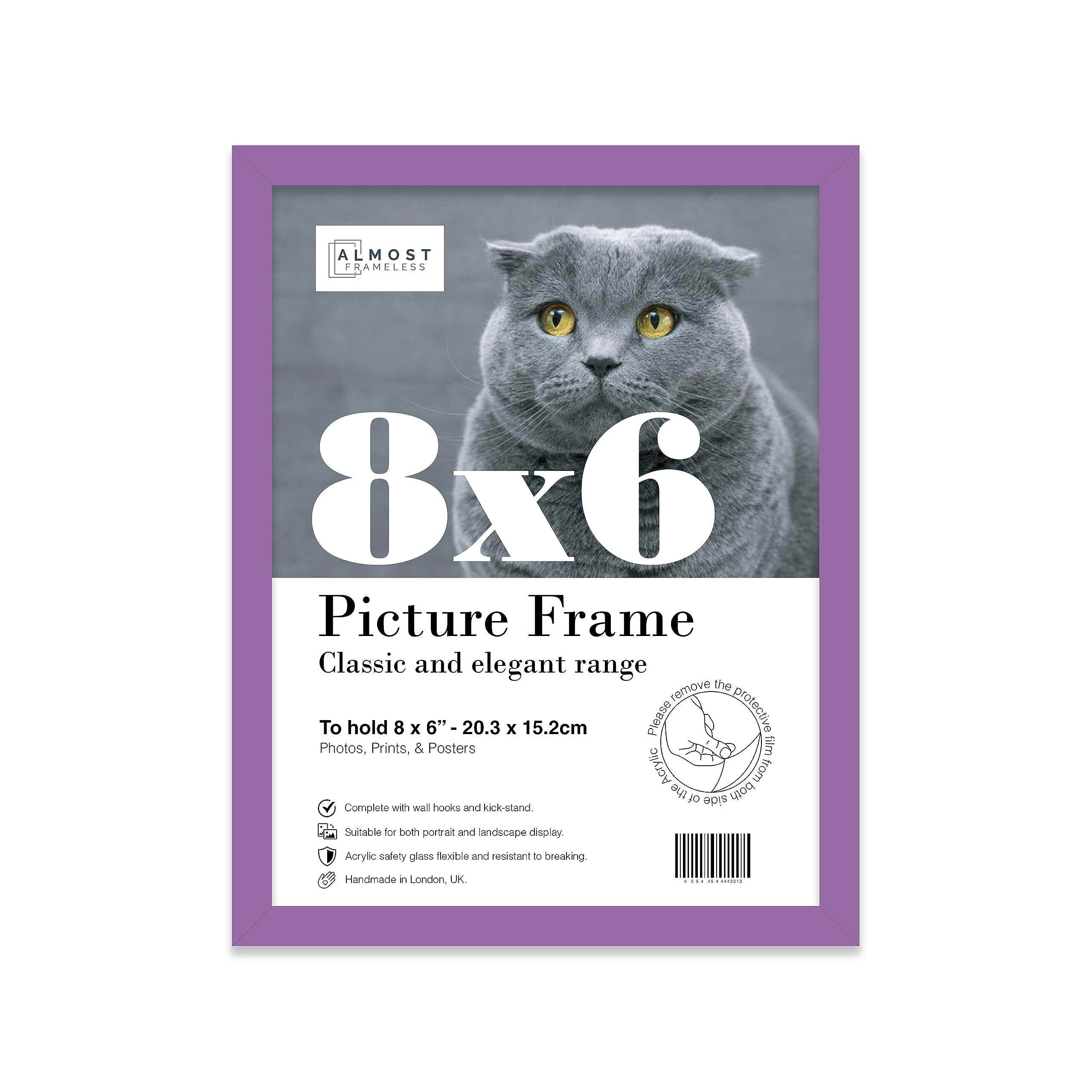 8X6 Purple Picture Frame (15.2 X 20.3Cm) PosterPhotoArtworkGallery Wall Or Print from B&Q
