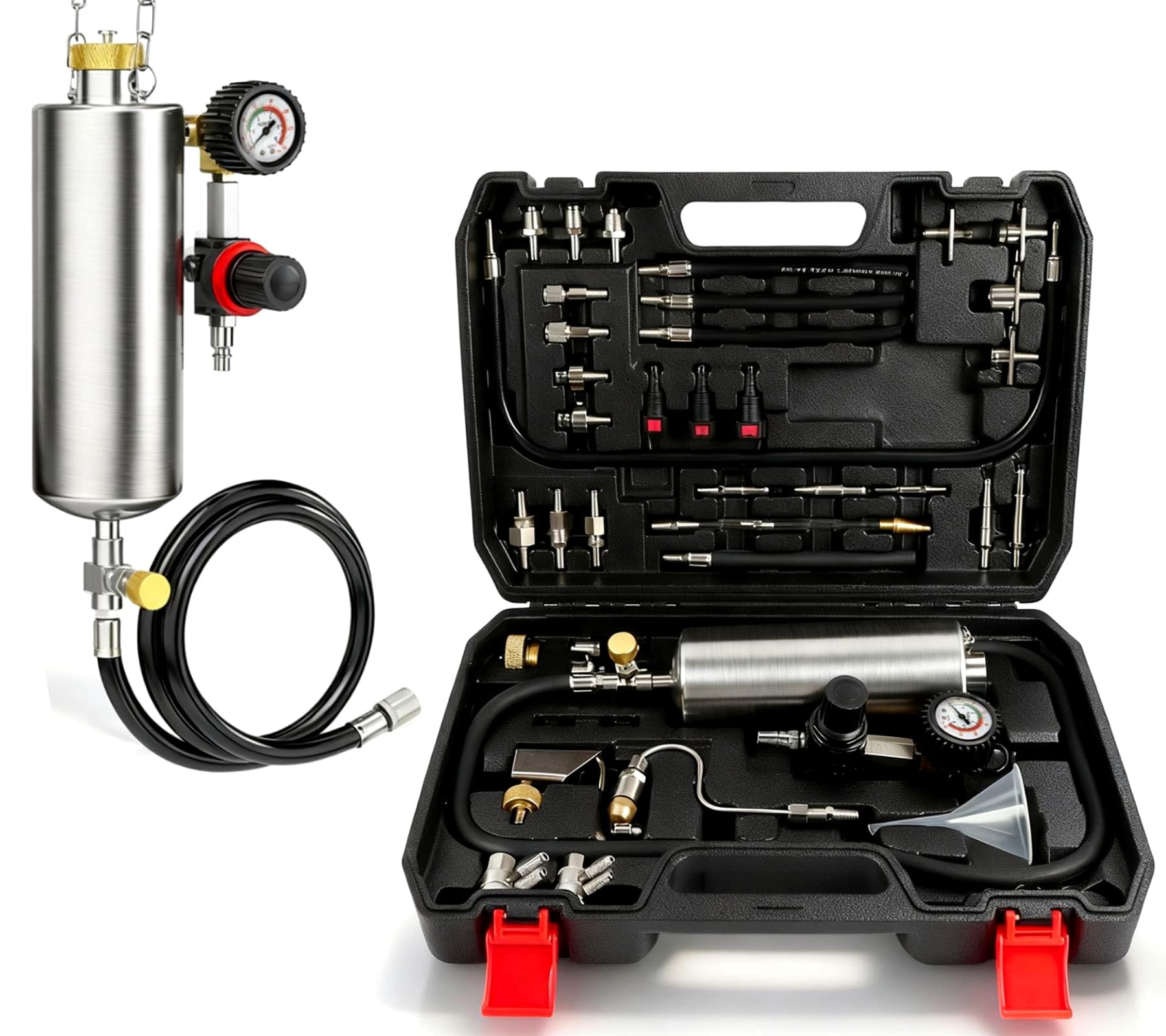 Photo 1 of MR CARTOOL Fuel Injector Cleaner Kit 150PSI Automotive Fuel System Cleaning Kit for for Gasoline Injectors, C100 Non-dismantle Fuel Injector Cleaner Machine for Auto Catalytic Converter/Intake Valve
