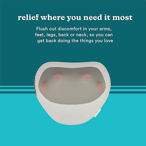 Miniatura 4 de Homedics Almohada de masaje Shiatsu calentada para dolor de cuello, espalda y hombros. Masajeador portátil e inalámbrico de tejido profundo. Crea tu