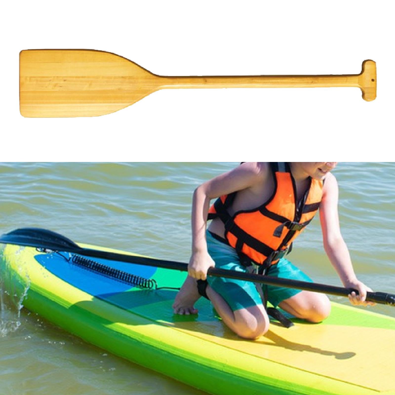 Paddle in Legno in Canotta Remo Leggero Leggero da 32 Pollici di Decorazione Nautica a Mano Robusta a Mano Paddle per Arredamento per Ufficio