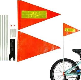 Fahne Fahrradanhänger, 2 Stück dekorative Fahrrad-Flaggenanhänger, Kinderfahrrad-Fahnen, reflektierende Fahrradfahnen, verstellbare Fahrradflaggen, Kinderfahrrad-Warnfahnen und Fahrrad-Banner.