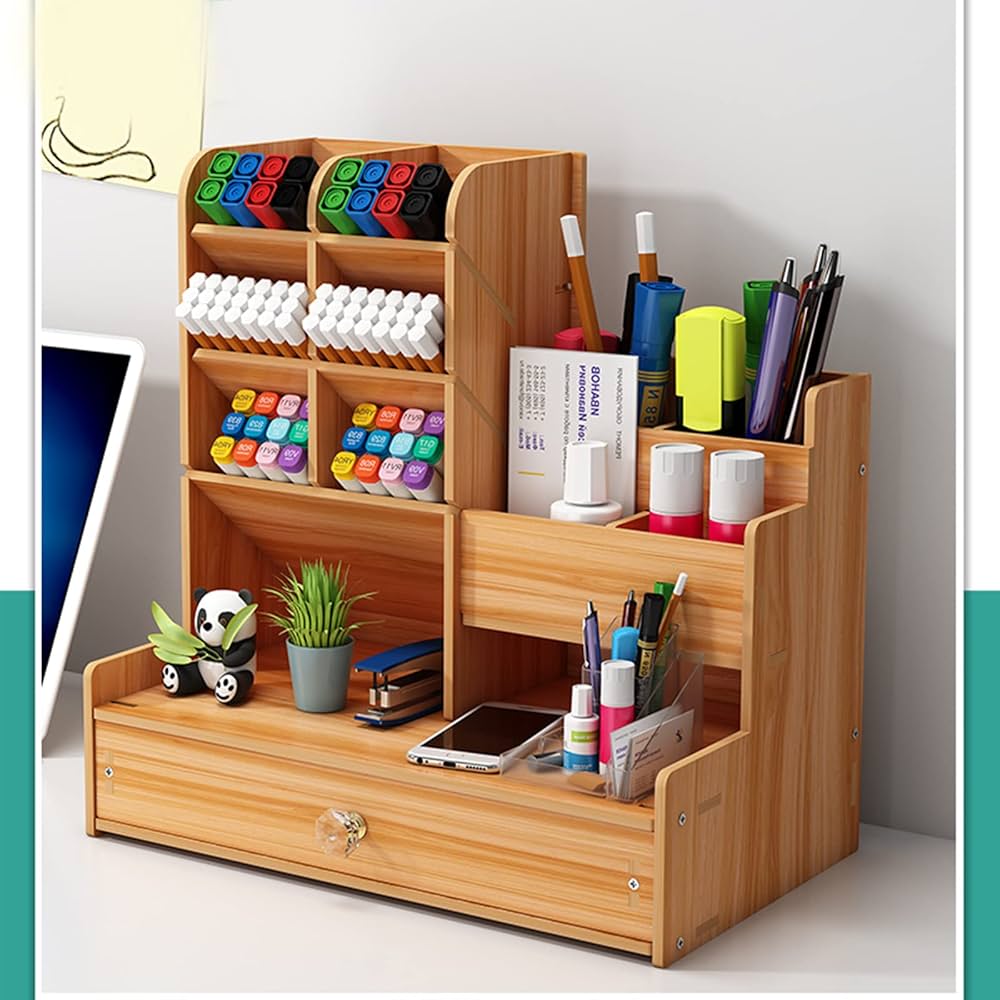 木製デスク 収納ボックス付き Amazon.co.jp: JOIMINGD 卓上ファイル収納ボックス 木製