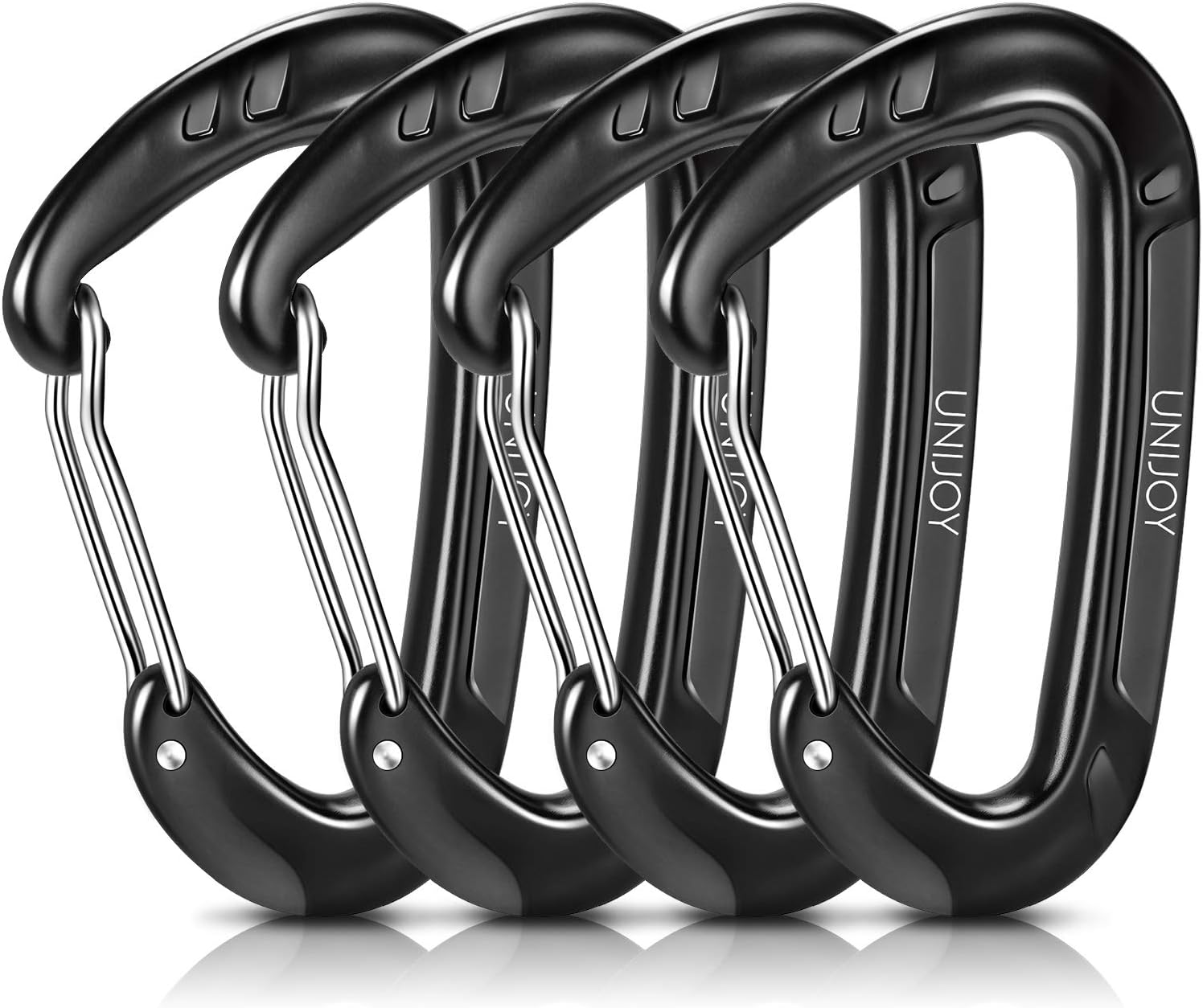 Carabiner Clips Heavy Duty: 12KN 18KN Lightweight Wiregate Caribiniers - D-Ring Caribeaner for Camping Hiking