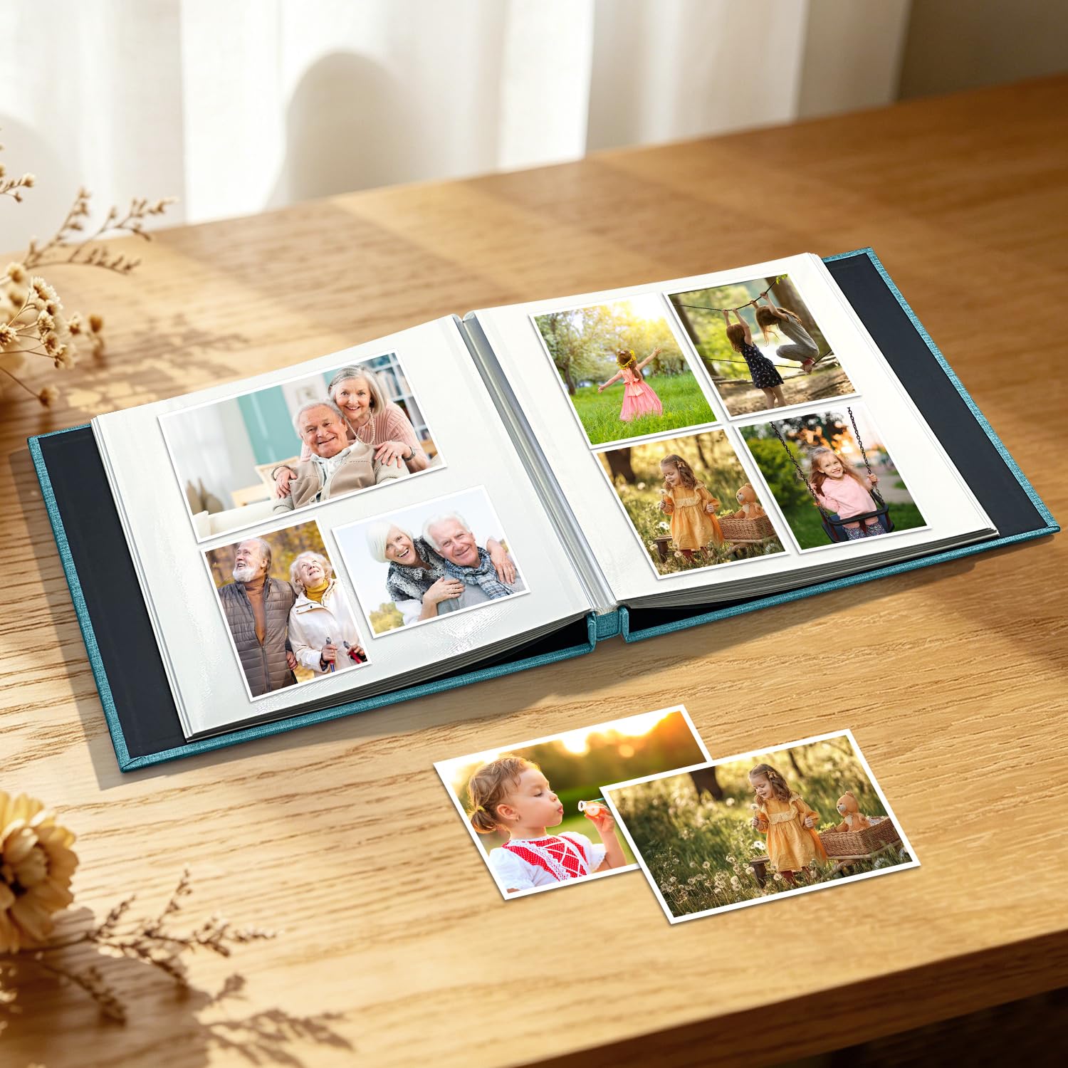 Álbum de fotos grande autoadhesivo para fotos de 4 x 6, 5 x 7, 8 x 10 pulgadas, para bodas, aniversarios, Navidad, baby shower, ideal para preservar momentos preciosos