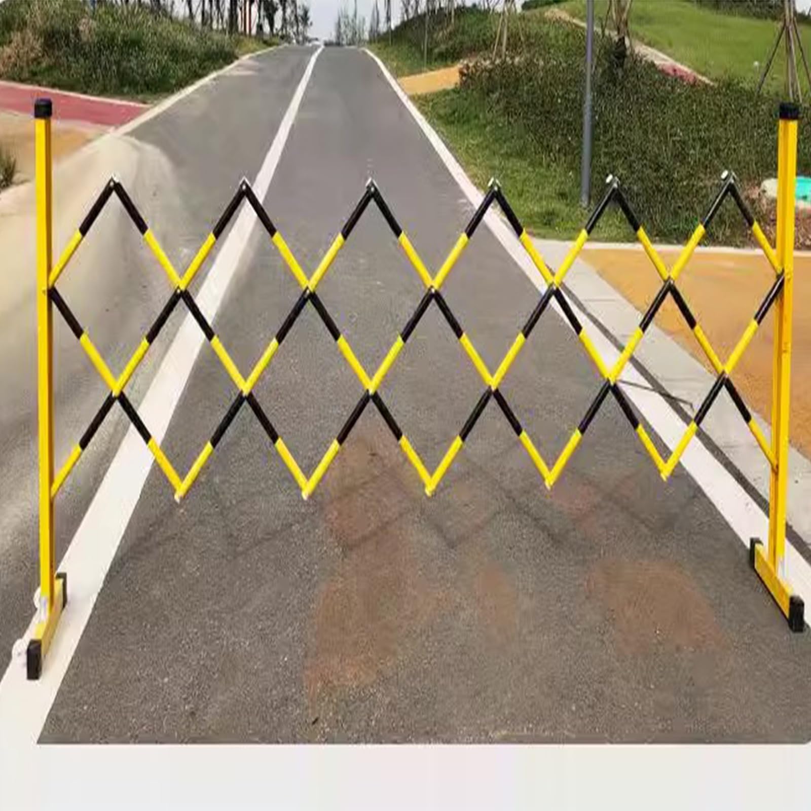 Barrière de sécurité extensible portable extérieure pour chantier