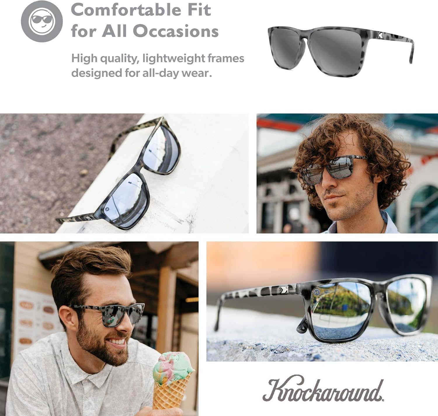 Knockaround Fast Lanes Polarized Lightweight Sunglasses for Men & Women - UV400 Protection - Image 7