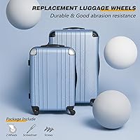 Vista 4 de Repuesto de rueda de equipaje reparación maleta bolsa piezas Spinner ruedas ruedas ruedas (W041-L-a par 2 piezas)