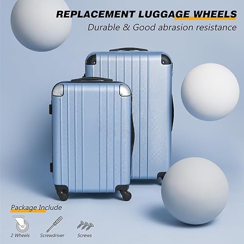 Miniatura 4 de Repuesto de rueda de equipaje reparación maleta bolsa piezas Spinner ruedas ruedas ruedas (W041-L-a par 2 piezas)