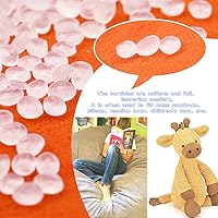 Vista 7 de Pellets de plástico de 15.9 onzas para relleno, cuentas de relleno de poliéster, cuentas rellenas de juguete, cuentas rellenas de peso transparente