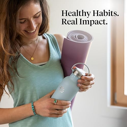 Vista 73 de Lifefactory Botella deportiva aislada al vacío de acero inoxidable de 16 onzas, mezclilla oscura Mezclilla oscura,Desert Rose,Brillante rosa,Negro