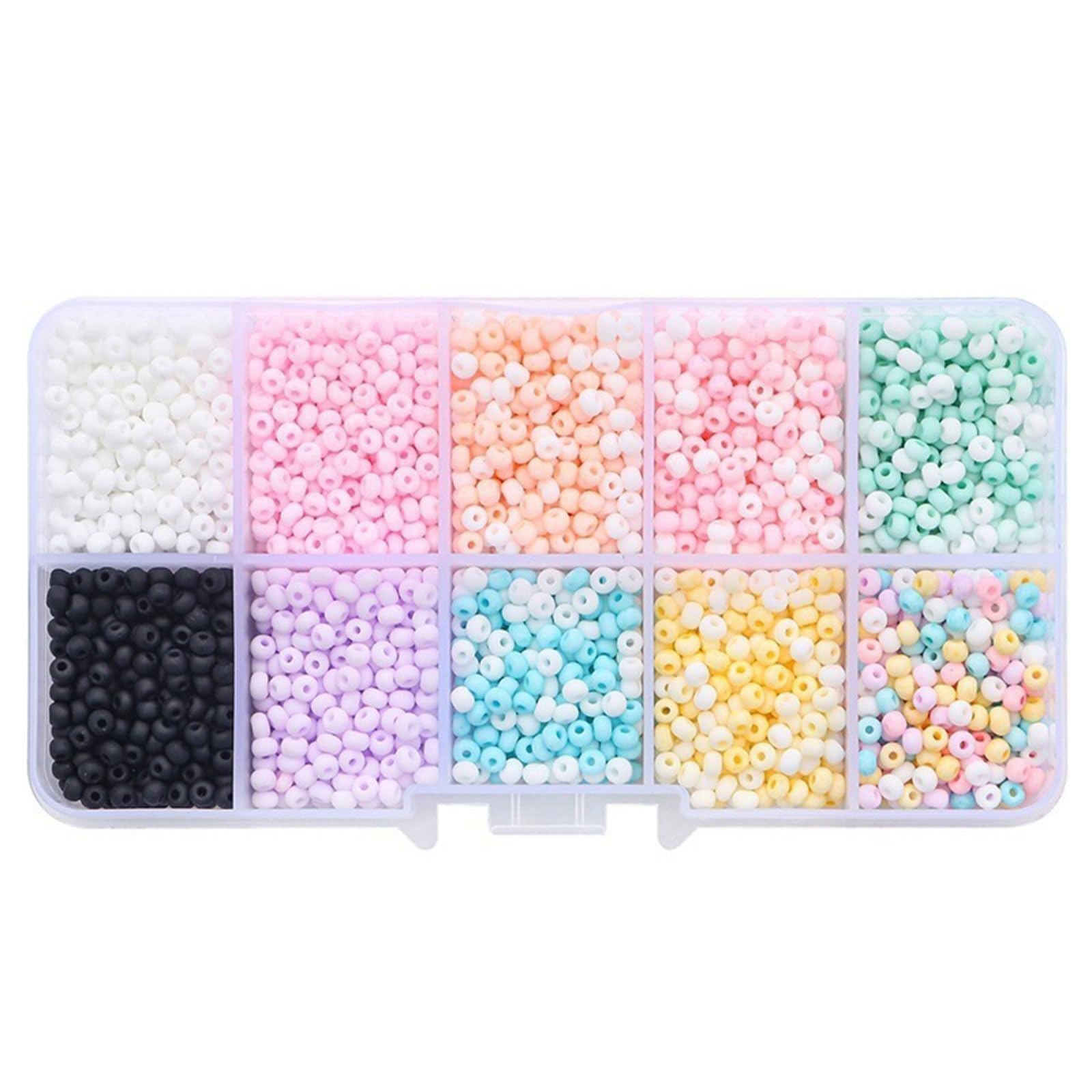 Zeiwohndc C Zeiwohnd Assorted Olor Raft Beads With 10 Section Bead Storage Ase For Bracelets Necklaces Jewelry Rafting Project And Lothing Embellishment Plastomer Raft Beads