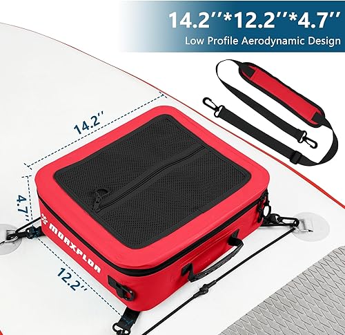 Miniatura 26 de Bolsa térmica impermeable de PVC para paddleboard, 12 latas, enfriador aislado suave para paddleboard, camping, kayak Azul oscuro