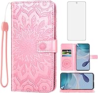 Vista 10 de Asuwish Funda de teléfono para Motorola Moto G 5G 2023 con protector de pantalla de vidrio templado y funda de cuero de girasol, soporte para Gris