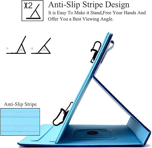 Vista 28 de Funda universal para tablet de 7.0 pulgadas, soporte Artyond Folio con ranuras para tarjetas para Samsung Galaxy Tab 7.0, Kindle Paperwhite 6.8