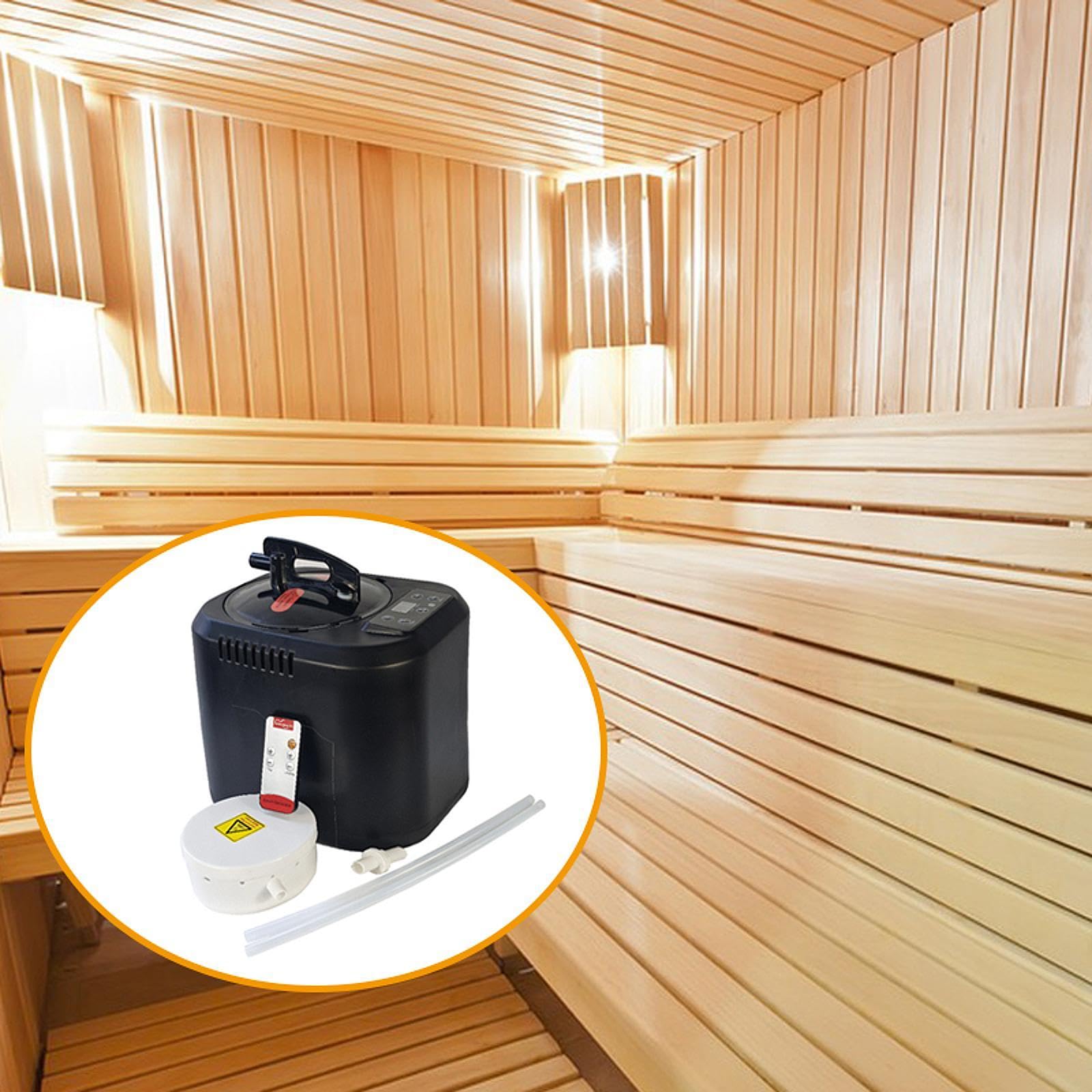 Sauna a Vapore Portatile, Bagno Turco Domestico, Attrezzatura per Sauna, Temperatura Facilmente Regolabile E Telecomando Incluso per Uso Personale, Nero