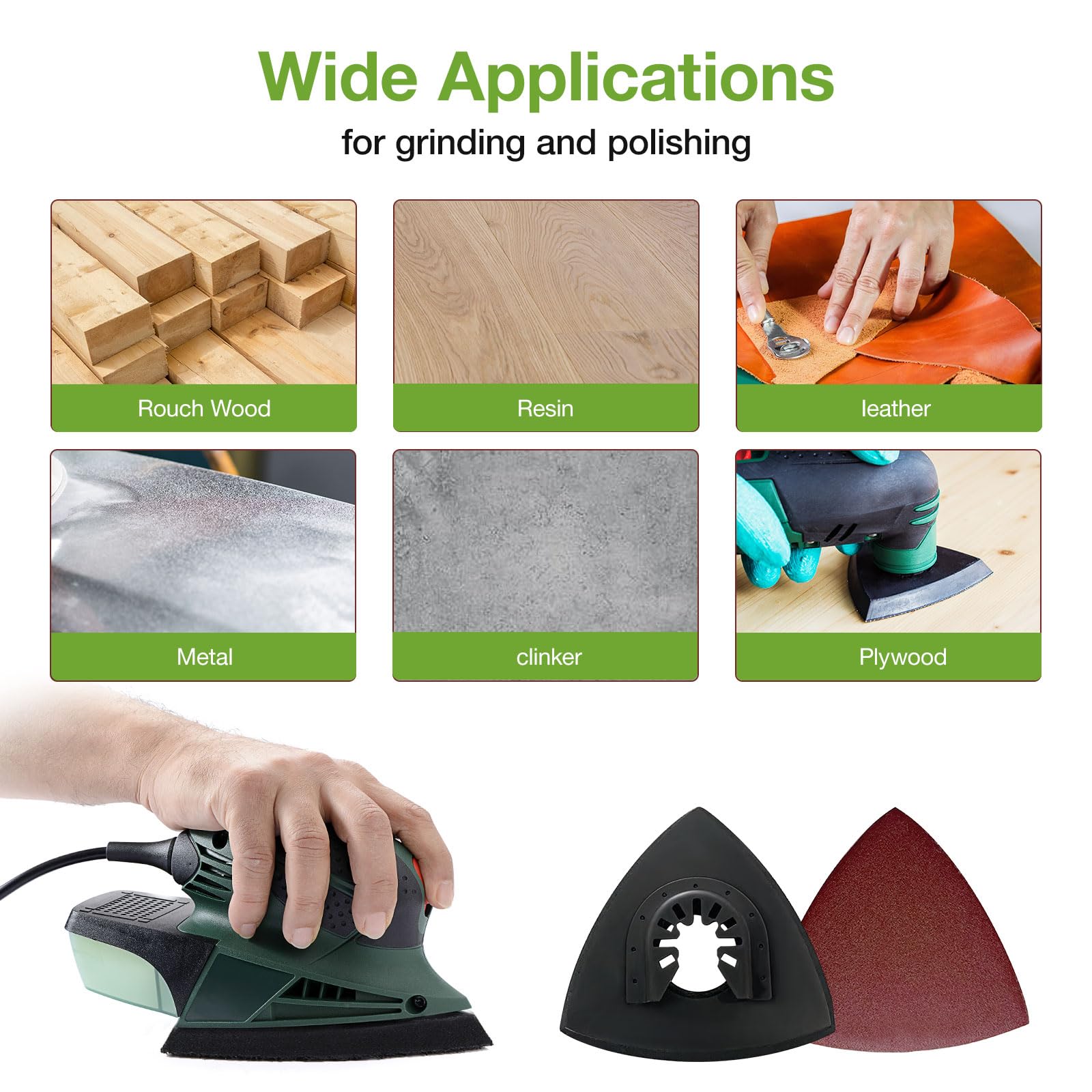 Oscillating Tool Sanding Pads - 104pcs Kit -5 Oscillating Tool Sanding Pads - 104pcs Kit -5