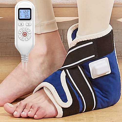 CAMECO Paquete de 1 almohadilla térmica de tobillo para aliviar el dolor, artritis, envoltura térmica de tobillo para esguinces, tendinitis de