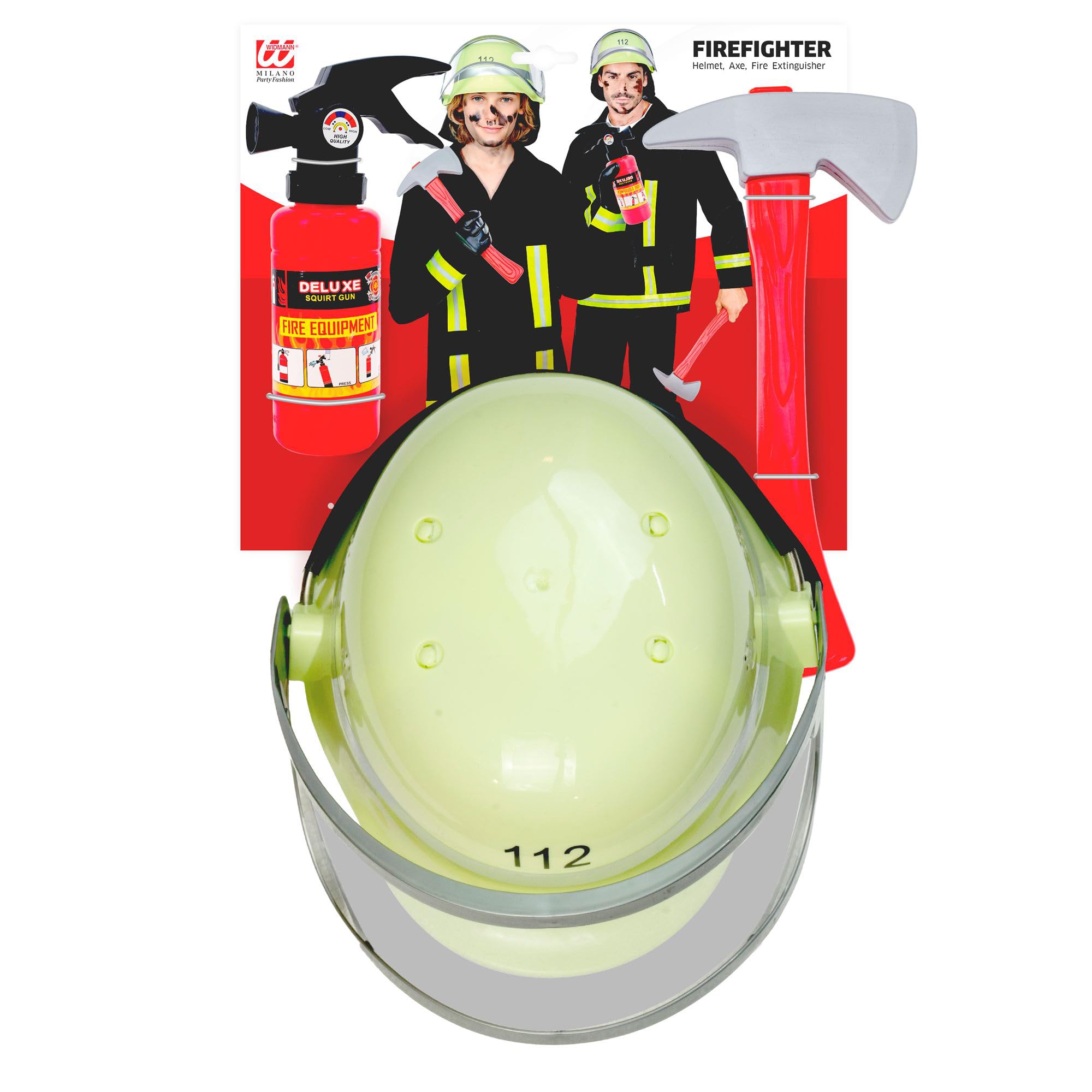W WIDMANN Milano Party Fashion - Children's Costume Set, Police, Swat, Construction Worker or Fire Brigade, for Carnival, Theme Parties