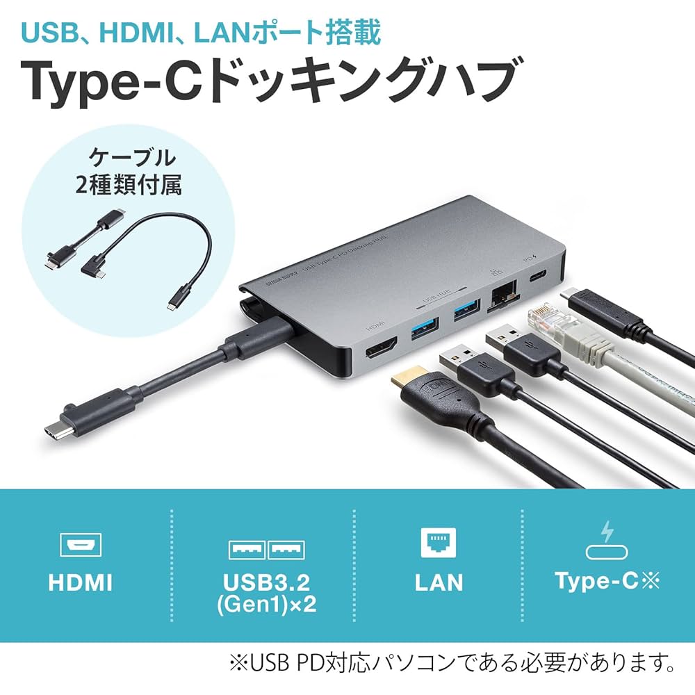 新品 未開封】USB 3.2 Type-Cドッキングハブ HDMI/VGA usb → hdmi 変換