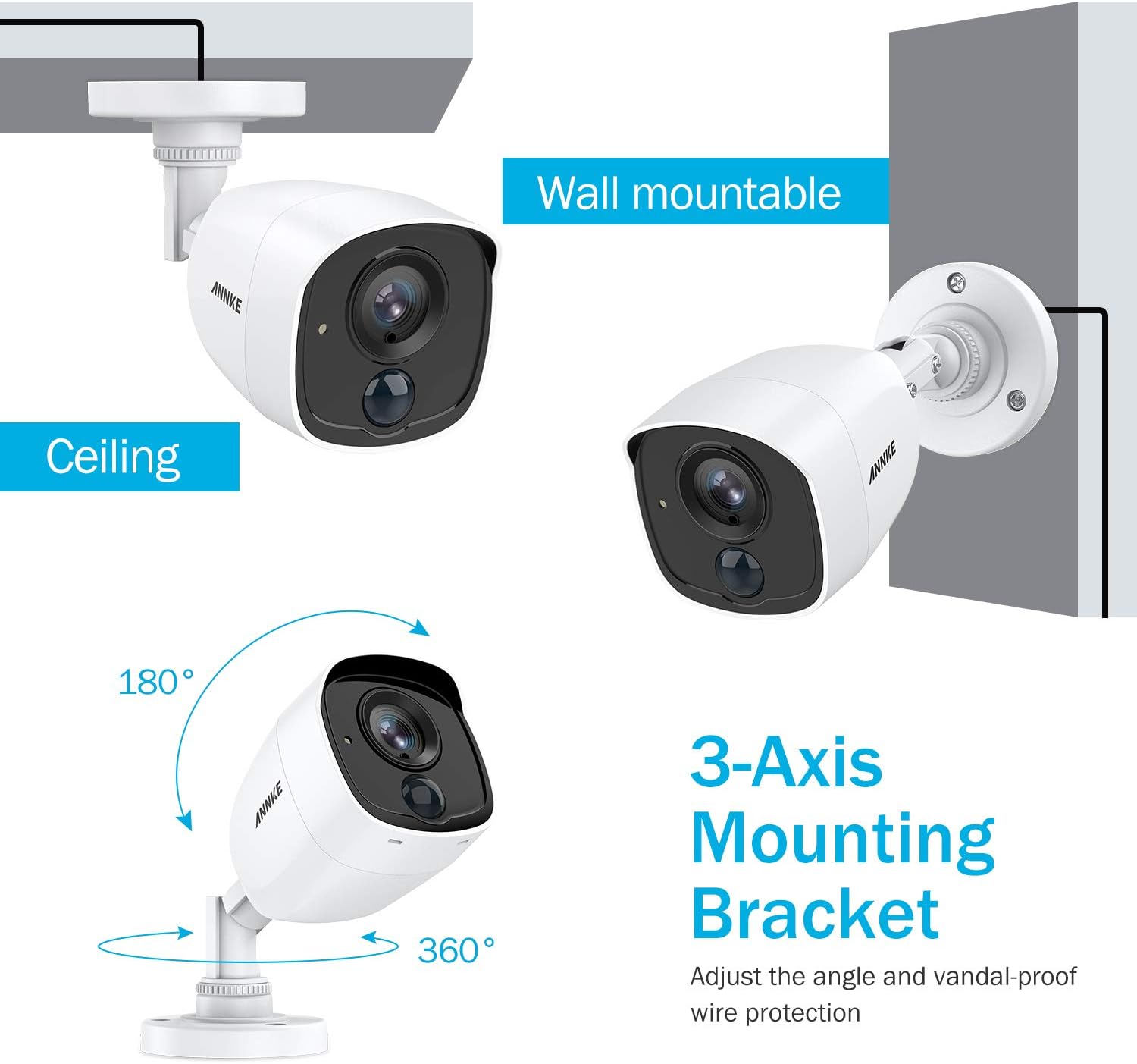 Tесh Dеаlѕ 🔥 ANNKE CCTV Camera System 1080P FHD PIR Security Camera, 4×1080P HD Weatherproof Outdoor Bullet Surveillance Camera with 100ft/30m Night Vision, PIR Detection, White Light Alarm, IP67 Weatherproof