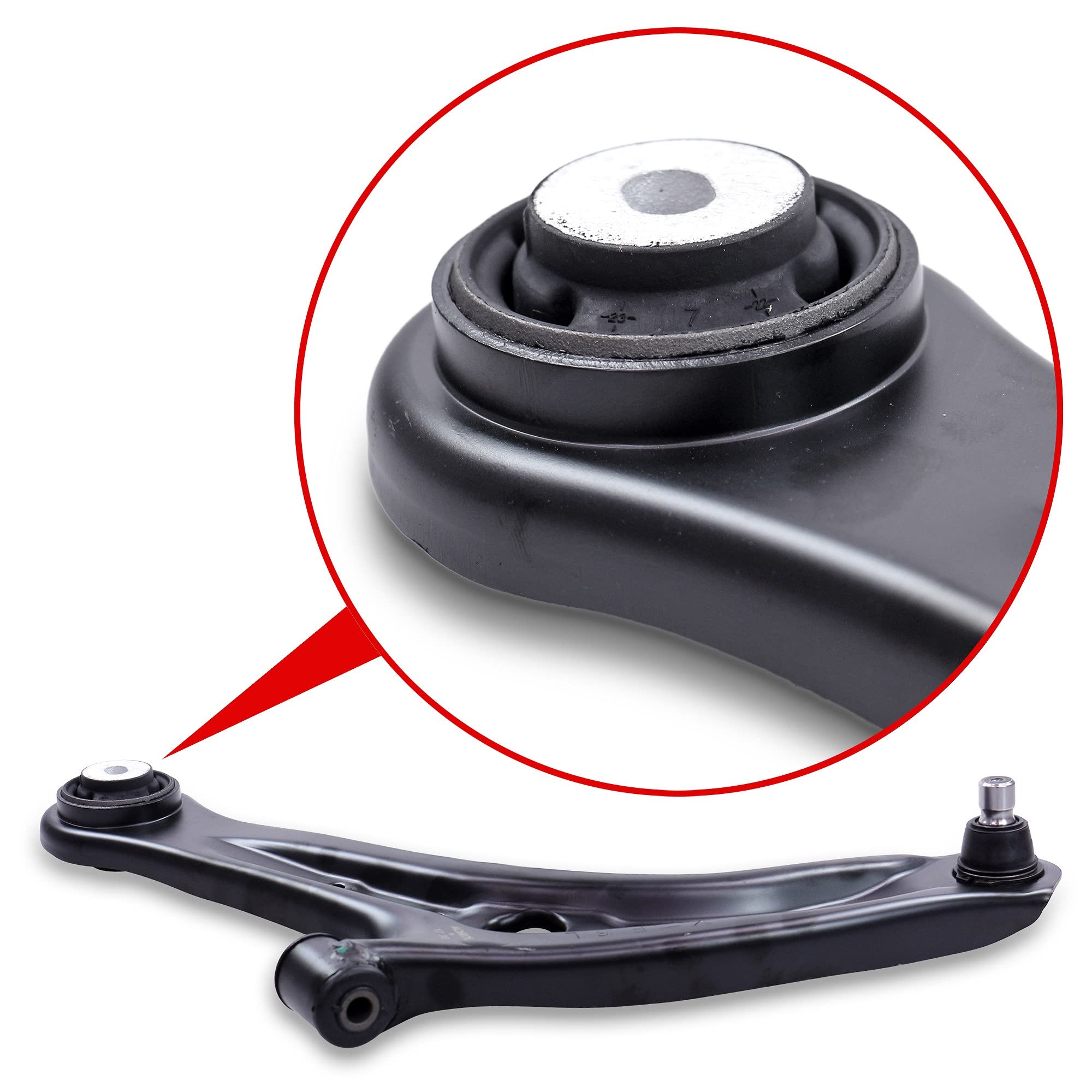ATEC Germany 2x braccio di controllo asse anteriore sinistro e destro, 2x barra di accoppiamento anteriore Compatibile con FORD FIESTA Mk6 (CB1, CCN), FIESTA Mk6 Van, MAZDA 2 (DE_, DH_)