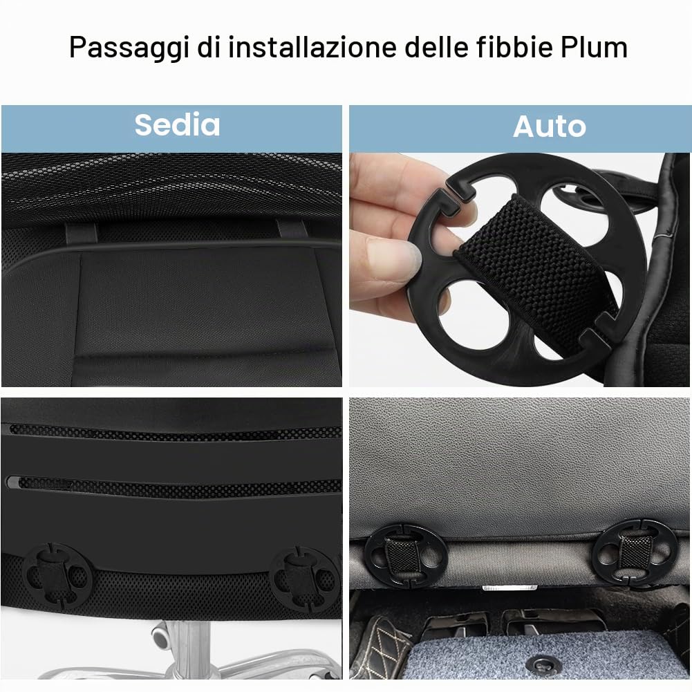 ACBAGI - Cuscino per sedile auto, cuscino per sedile del conducente con 1,2 pollici di memory foam confortevole per auto, sedia da ufficio e sedia di casa