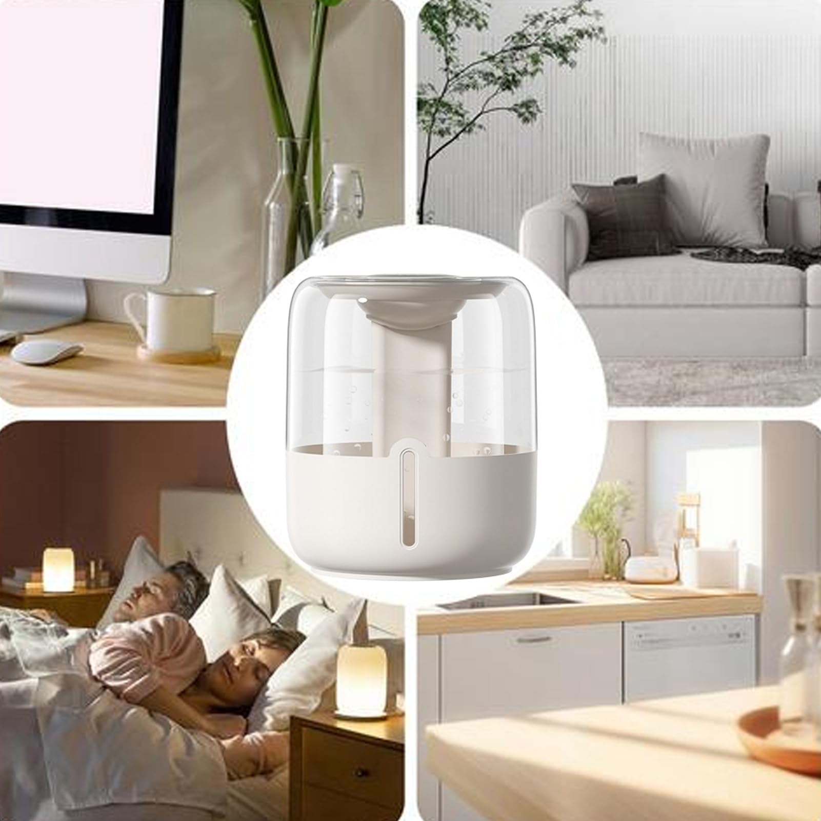 Umidificatore Camera – Alimentazione USB Doppia Con Luce Notturna E