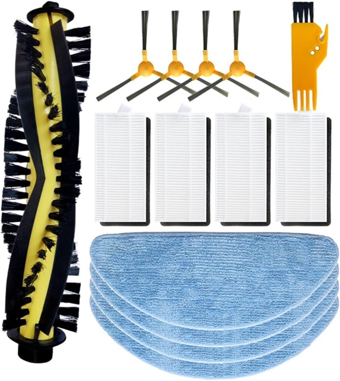 EtliN Compatible with Neatsvor X500 X520 X600 Pro/Tesvor X500 T8 S6 / Ikhos Create NetBot S15 Robot Vacuum Hepa Filter Mop Main Brush Spare Part (Color : Set 3)